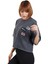 Yıkamalı Armalı T-Shirt Oversize Bol Salaş Crop Tişört 4