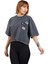 Yıkamalı Armalı T-Shirt Oversize Bol Salaş Crop Tişört 5