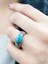 Tasarım El İşçiliğinde Turkuaz Taşlı Gümüş Yüzük 1