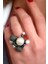 Incili mine işçiliği markazit detaylı gümüş tasarım yüzük 1