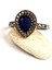 Lacivert zirkon taşlı gümüş otantik damla yüzük 2