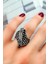 Swarovski taşlı markazit taş detaylı gümüş tasarım yüzük 1