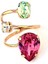 Swarovski taşlı 925ayar gümüş rose ayarlanabilir yüzük 2
