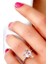 Sky Diamond Pink Morganit Taşlı 925AYAR Gümüş Lüks Damla Yüzük 1