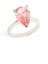 Sky Diamond Pink Morganit Taşlı 925AYAR Gümüş Lüks Damla Yüzük 2