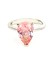 Sky Diamond Pink Morganit Taşlı 925AYAR Gümüş Lüks Damla Yüzük 3