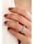 Sky Diamond Blue Creative Sapphire 925 Ayar Gümüş Sıra Taş Yüzük 1