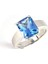 Sky Diamond Blue Creative Sapphire 925 ayar Gümüş Lüks Yüzük 3