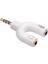 Lua 3.5 mm Stereo Erkek To Kulaklık + Hoparlör Dişi Çoklayıcı Jack 1