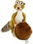 Ice Age - Buz Devri Scrat ve Hediyesi Peluş Oyuncak / 1 Adet 1