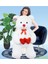 130 cm Çift Kalp Tutan Peluş Ayı (%100) Yerli 1 Adet 1