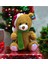 Atkılı ve Yılbaşı Şapkalı Peluş Ayı 23 cm 78154 1 Adet 1