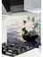 Luxury 50X50 cm Cam Ocak Arkası Koruyucu Tezgah Ankastre Arkası Koruyucu | Çiçek ve Su 1 Adet 1