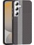 Samsung Galaxy S24 Fe Kılıf M-Safe Şarj Özellikli Karbon Fiber Görünümlü Iksp Gros Kapak - Gri-Siyah 1