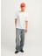 Bisiklet Yaka Beyaz Erkek T-Shirt 12262494_JORFREDERIKSBERG Tee Ss Cr 1