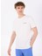 D5SM-TST3798 Beyaz Bisiklet Yaka Relaxed Baskılı Erkek T-Shirt 1