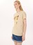 Yuvarlak Yaka Baskılı Bej Kadın T-Shirt L5SL-TST5813 3