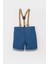 Erkek Bebek Pantolon Askılı Jean Şort C2289A525SM 4