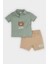 Erkek Bebek 2'li Takım Baskılı Kısa Kollu Polo Tişört Beli Lastikli Şort E8733A525SM 1