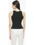 Siyah Daminas Slim Fit Bisiklet Yaka Sıfır Kol Bluz 4