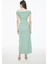 Mint Denias Slim Fit Yüksek Bel Midi Boy Etek 4