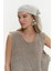 Knitle Rahat Kalıp Triko Vizon Crop 5