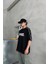 Unisex Oversize Siyah Jvwd Baskılı T-Shirt 2