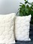 2'li Set Bohem Özel Tasarım Punch Panç Desen Ekru Dekoratif Kırlent Kılıfı Kalp 45X45 cm 2