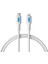 Metrashop Coral iPhone Uyumlu Type C-Lightning Pd Hızlı Şarj Kablosu, Beyaz Kablo, Mavi/beyaz Uçlar (150 Cm) 3