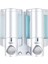 Metrashop Living BLP-76235-1 Aviva Shower Dispenser 2 Chamber Satin Silver 1
