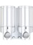 Metrashop Living BLP-76235-1 Aviva Shower Dispenser 2 Chamber Satin Silver 2