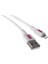 Metrashop Coral iPhone Uyumlu USB A-Lightning Şarj Kablosu, Beyaz Kablo, Fuşya/beyaz Uçlar (120 Cm) 2