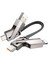 Metrashop 4'ü 1 Arada USB C Kablosu [45W Hızlı Şarj ve Veri Senkronizasyonu] Düz Örgülü USB C - USB C Şarj Kablosu L/tip C/usb A Çoklu Bağlantı Noktaları iPhone iPad MacBook Için - 1ft (Shezı 1