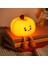 Metrashop Yumuşak Silikon Pumpkin Mini Gece Lambası Dekoratif Işık Derecesi Ayarlanabilir Yatak Odası Lambası Bal Kabağı Kitap Okuma Lambası Çocuk Odası 8cm x 9cm K-1165 1