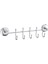 Metrashop Vidalı Askılık 5'li Metal Banyo Lavabo Sağlam Aparat Krom Askılık Elbise Havlu Asma Askı 1