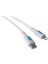 Metrashop Coral iPhone Uyumlu Type C-Lightning Pd Hızlı Şarj Kablosu, Beyaz Kablo, Mavi/beyaz Uçlar (120 Cm) 3