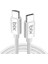 Metrashop BX-UC02C 60W Type-C To Type-C Hızlı Şarj ve Data Kablosu 1.2 Metre Beyaz 2