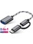 Metrashop 3.0 Otg To Type-C Micro USB Data Şarj Çevirici Dönüştürücü Adaptör 2