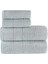 Metrashop Tekstil Royal | 50X90-70X140 cm 4'lü Banyo Havlu SETI,%100 Pamuklu Havlu Takımı Gri 2