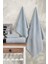 Metrashop Tekstil Royal | 50X90-70X140 cm 4'lü Banyo Havlu SETI,%100 Pamuklu Havlu Takımı Gri 3