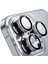 Apple iPhone 13 Pro / 13 Pro Max, 9h Safir Cam Kamera Metal Lens Koruyucu, Bllk, Gümüş 1