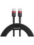 Metrashop Cafule, 20 W 3.0 A Usb-C & Usb-C Hızlı Şarj & Data Aktarımı Kablosu, 1 Metre, Kırmızı - Siyah 1