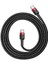 Metrashop Cafule, 20 W 3.0 A Usb-C & Usb-C Hızlı Şarj & Data Aktarımı Kablosu, 1 Metre, Kırmızı - Siyah 3
