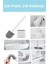 Metrashop Home Duvara Yapıştırılabilir Silikon Wc Fırçası,ince Aralara Girebilir Silikon Klozet Fırçası (Beyaz) 3