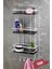 Metrashop Haus Yapışkanlı Ömür Boyu Paslanmaz Ayarlanabilir Raf Banyo Düzenleyici Şampuanlık Siyah - Beyaz Lş-03 2