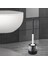 Metrashop Akrilik Kapaklı Silikon Yuvarlak Wc Fırçası, Silikon Wc Fırçası, Silikon Tuvalet Fırçası, Silikon Kolozet Fırçası (Siyah) 1