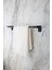 Metrashop Banyo F1 Model Paslanmaz Siyah Uzun Havluluk, Havlu Askısı 40 cm 5 Yıl Garanti 2