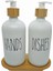 Metrashop Bambu Kapaklı Cam Sıvı Sabunluk Seti 500 ml x 2 - Mutfak ve Banyo Için Pompalı Sabunluk, El ve Bulaşık Sabunu Için Şık ve Dayanıklı Tasarım, Çevre Dostu Cam ve Bambu 1
