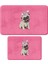 Metrashop Sevimli Tasarımlı Mikrofiber Banyo Paspası, Kaymaz Taban, Makinede Yıkanabilir (252_BPSM, 2'li Takım 40 x 60_50 x 80) 1