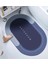Metrashop Banyo Paspası Süper Su Emici Kaymaz Tabanlı Paspas Oval Diatomit Paspas Nappa Paspas Oval(60 * 40) (Mavi) 1